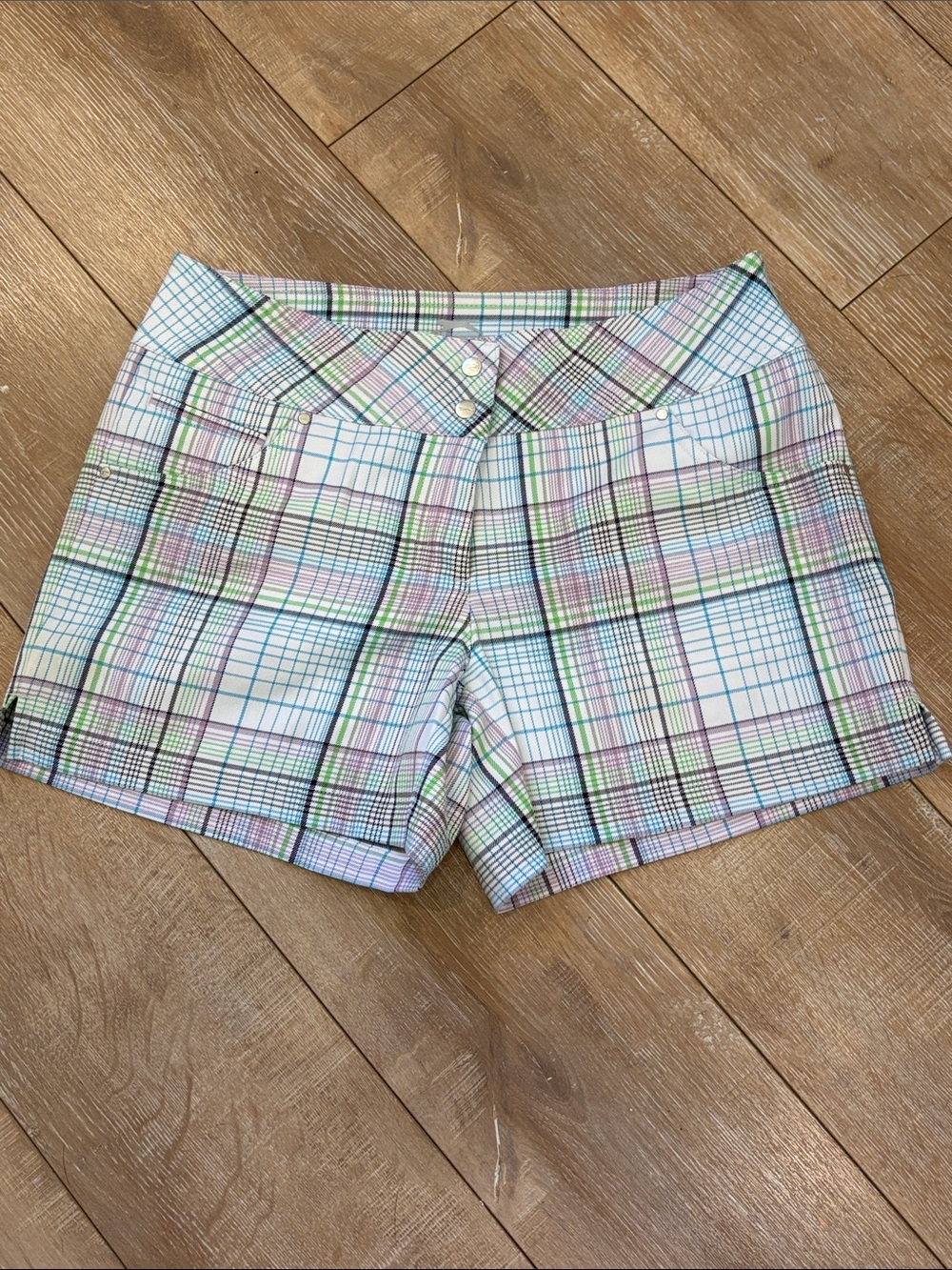 Slazenger Women’s Plaid golf Shorts - Pastel Multicolor